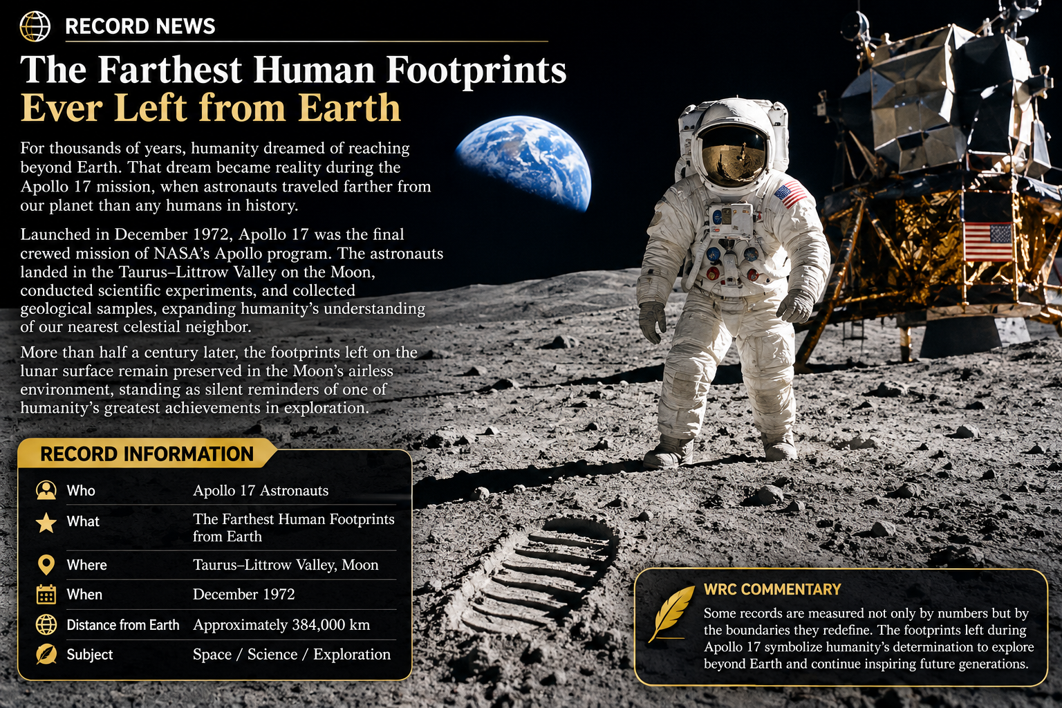 The Farthest Human Footprints Ever Left from Earth