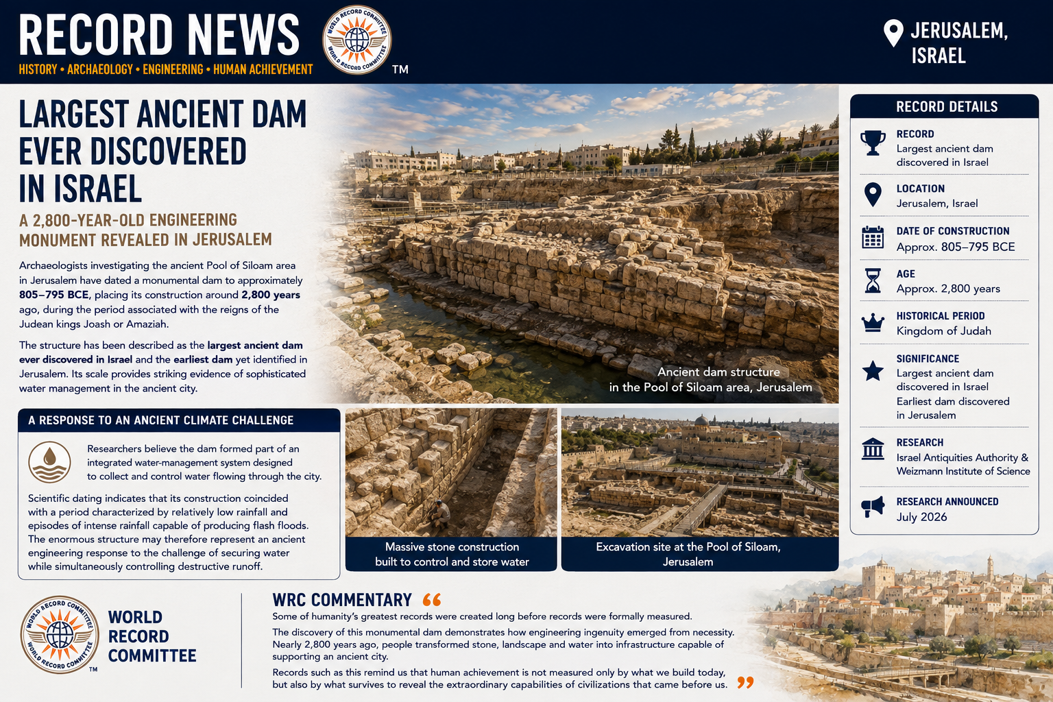 Largest ancient dam ever discovered in Israel